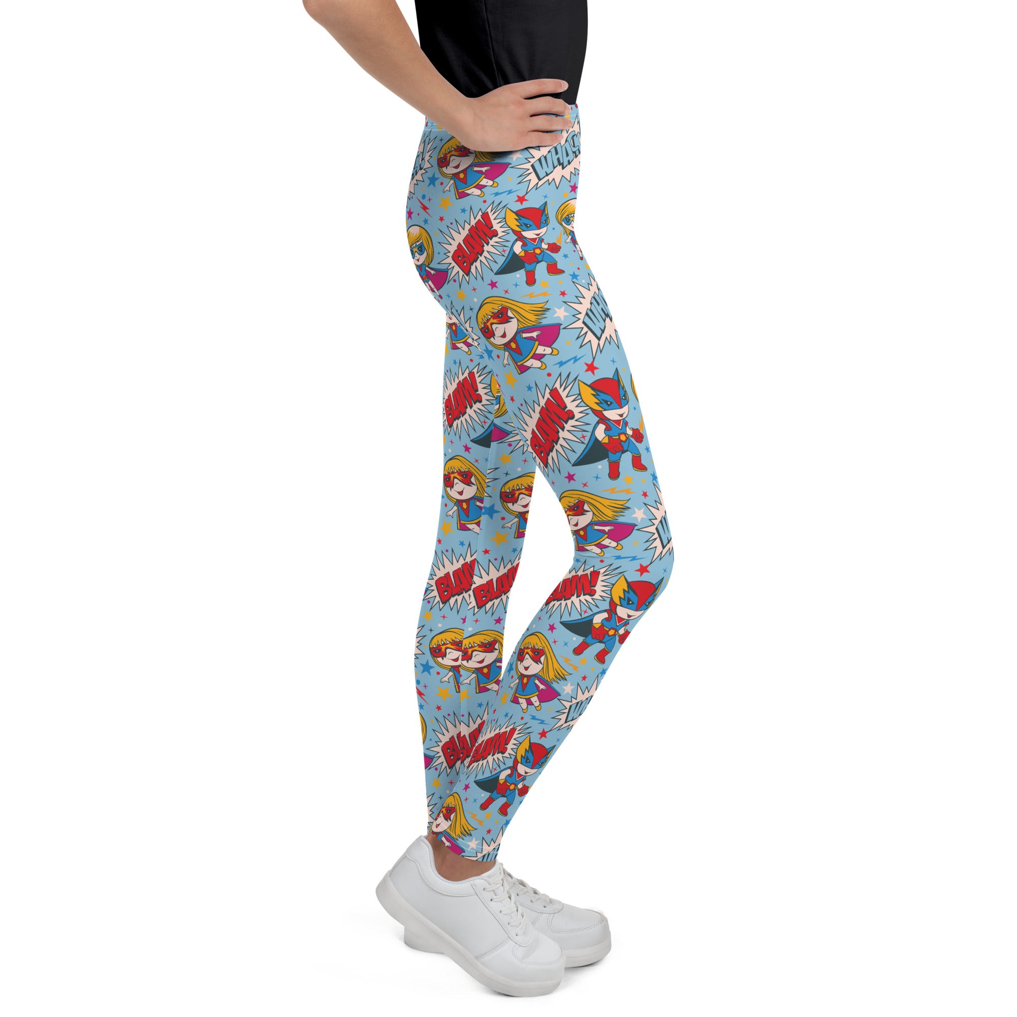 SHE REBEL - Super Hero Girl Power Leggings (Girls' Sizes 8 - 20)